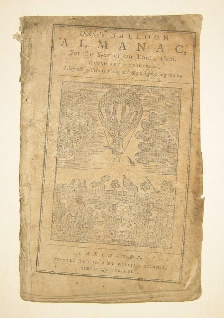 (ALMANACS.) Dicksons Balloon Almanac for the Year of Our Lord, 1806.